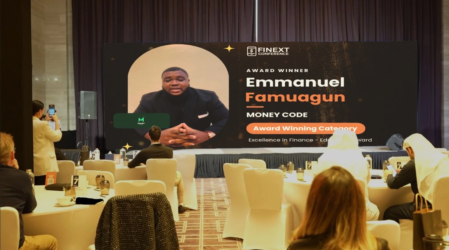 Emmanuel Famuagun Wins Excellence in Finance Award at FiNext Awards & Conference